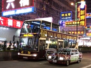 香港 オープントップバス 夜景観賞 + 女人街 散策 + ディナークルーズ