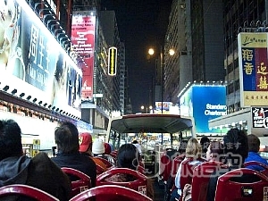 香港 オープントップバス 夜景観賞 + 女人街 散策 + ディナークルーズ