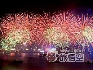 香港 2019年 新年 花火大会 鑑賞ディナークルーズ