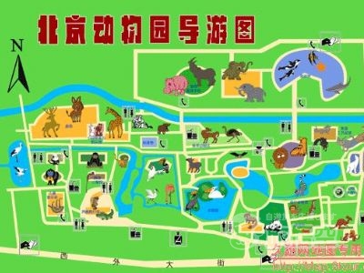 北京動物園案内図